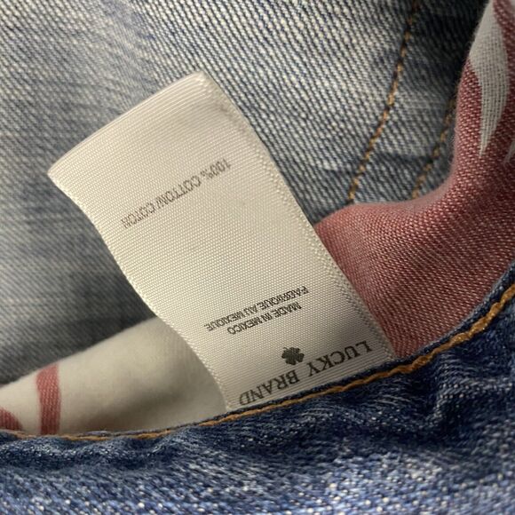 Lucky Brand Jeans Mens 40x30 (42x30) Distressed 181 Relaxed Straight Leg Wide - Picture 16 of 16